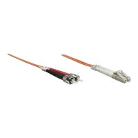 Intellinet Fiber Optic Patch Cable, OM2, LC/ST, 1m, Orange, Duplex, Multimode, 50/125 µm, LSZH, Fibre, Lifetime Warranty, Polybag