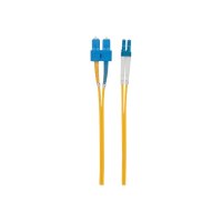 Intellinet Fibre Optic Patch Cable, OS2, LC/SC, 3m, Yellow, Duplex, Single-Mode, 9/125 Âµm, LSZH, Fiber, Lifetime Warranty, Polybag