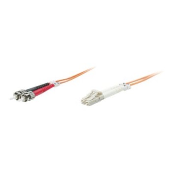 Intellinet Fiber Optic Patch Cable, OM1, LC/ST, 10m, Orange, Duplex, Multimode, 62.5/125 µm, LSZH, Fibre, Lifetime Warranty, Polybag