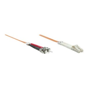 Intellinet Fiber Optic Patch Cable, OM1, LC/ST, 10m, Orange, Duplex, Multimode, 62.5/125 µm, LSZH, Fibre, Lifetime Warranty, Polybag