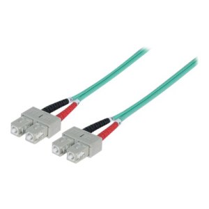 Intellinet Fibre Optic Patch Cable, OM3, SC/SC, 5m, Aqua,...