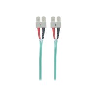 Intellinet Fibre Optic Patch Cable, OM3, SC/SC, 5m, Aqua, Duplex, Multimode, 50/125 Âµm, LSZH, Fiber, Lifetime Warranty, Polybag - Patch-Kabel - SC multi-mode (M)