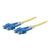 Intellinet Fibre Optic Patch Cable, OS2, SC/SC, 2m, Yellow, Duplex, Single-Mode, 9/125 Âµm, LSZH, Fiber, Lifetime Warranty, Polybag