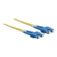 Intellinet Fibre Optic Patch Cable, OS2, SC/SC, 2m, Yellow, Duplex, Single-Mode, 9/125 Âµm, LSZH, Fiber, Lifetime Warranty, Polybag