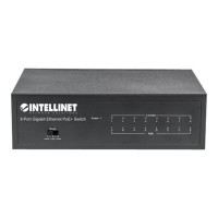 Intellinet 8-Port Gigabit Ethernet PoE+ Switch, IEEE 802.3at/af Power over Ethernet (PoE+/PoE) Compliant, 60 W, Desktop (Euro 2-pin plug)