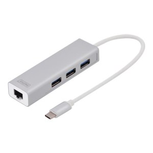 DIGITUS USB Type-C 3-Port Hub + Gigabit Ethernet