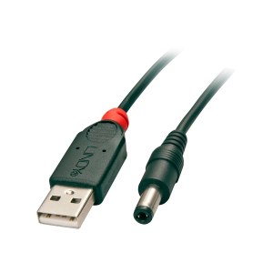 Lindy USB power cable - DC jack 5.5 x 2.5 mm (M) to USB (power only) (M)