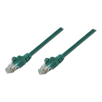 Intellinet Network Patch Cable, Cat6A, 0.25m, Green, Copper, S/FTP, LSOH / LSZH, PVC, RJ45, Gold Plated Contacts, Snagless, Booted, Polybag