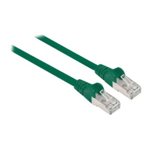 Intellinet Network Patch Cable, Cat6A, 1.5m, Green, Copper, S/FTP, LSOH / LSZH, PVC, RJ45, Gold Plated Contacts, Snagless, Booted, Polybag - Patch-Kabel (DTE)