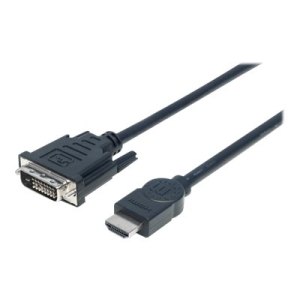 Manhattan HDMI to DVI-D 24+1 Cable, 3m, Male to Male,...