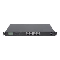 Intellinet 16-Port Gigabit Ethernet PoE+ Switch with 2 SFP Ports, LCD Display, IEEE 802.3at/af Power over Ethernet (PoE+/PoE) Compliant, 370 W, Endspan, 19" Rackmount