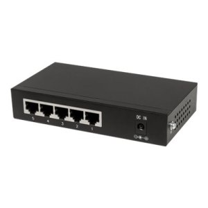 Intellinet 5-Port Gigabit Ethernet PoE+ Switch, 4 x PSE Ports, IEEE 802.3at/af Power over Ethernet (PoE+/PoE) Compliant, 60 W, Desktop