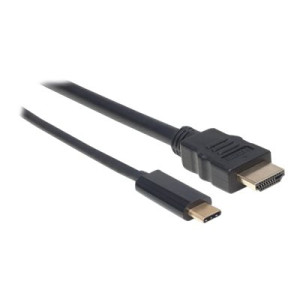 Manhattan USB-C to HDMI Cable, 4K@30Hz, 1m, Black, Male to Male, Three Year Warranty, Polybag