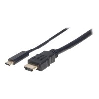 Manhattan USB-C to HDMI Cable, 4K@30Hz, 1m, Black, Male to Male, Three Year Warranty, Polybag