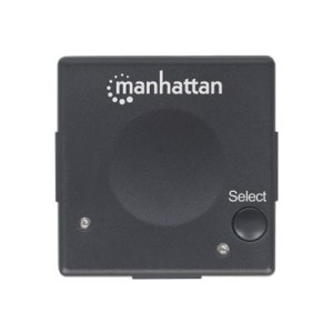 Manhattan HDMI Switch 2-Port, 1080p, Connects x2 HDMI sources to x1 display, Automatic and Manual Switching (via button)