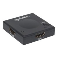 Manhattan HDMI Switch 2-Port, 1080p, Connects x2 HDMI sources to x1 display, Automatic and Manual Switching (via button)