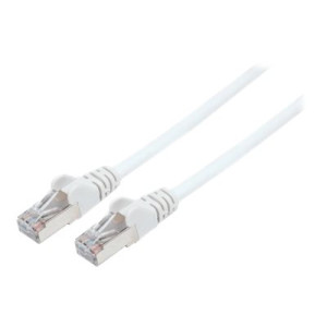 Intellinet Network Patch Cable, Cat7 Cable/Cat6A Plugs, 1m, White, Copper, S/FTP, LSOH / LSZH, PVC, RJ45, Gold Plated Contacts, Snagless, Booted, Lifetime Warranty, Polybag - Netzwerkkabel - RJ-45 (M)