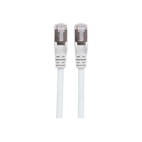 Intellinet Network Patch Cable, Cat7 Cable/Cat6A Plugs, 0.25m, White, Copper, S/FTP, LSOH / LSZH, PVC, RJ45, Gold Plated Contacts, Snagless, Booted, Lifetime Warranty, Polybag