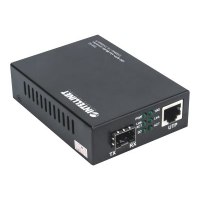 Intellinet 10GBase-T to 10GBase-R Media Converter, 1 x 10 GB SFP+ Slot, 1 x 10GB RJ45 Port