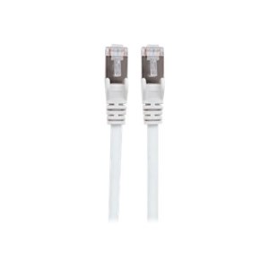 Intellinet Network Patch Cable, Cat7 Cable/Cat6A Plugs, 1.5m, White, Copper, S/FTP, LSOH / LSZH, PVC, RJ45, Gold Plated Contacts, Snagless, Booted, Lifetime Warranty, Polybag