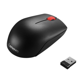 Lenovo Essential Compact - Maus - rechts- und linkshändig - 3 Tasten - kabellos - 2.4 GHz - kabelloser Empfänger (USB)