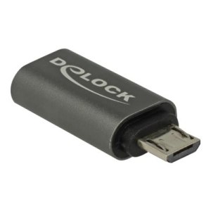 Delock 65927 - USB 2.0 Micro-B - USB tipo-C - Antracite