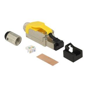 Delock 86287 - RJ-45 - Argento - Giallo - Zinco - Cat6a - S/UTP (STP) - 18,4 mm