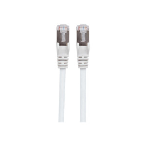 Intellinet Network Patch Cable, Cat7 Cable/Cat6A Plugs, 20m, White, Copper, S/FTP, LSOH / LSZH, PVC, RJ45, Gold Plated Contacts, Snagless, Booted, Lifetime Warranty, Polybag