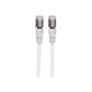 Intellinet Network Patch Cable, Cat7 Cable/Cat6A Plugs, 30m, White, Copper, S/FTP, LSOH / LSZH, PVC, RJ45, Gold Plated Contacts, Snagless, Booted, Lifetime Warranty, Polybag