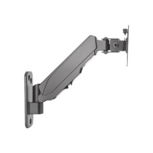 Manhattan TV & Monitor Mount, Wall, Spring Arm, 1 screen, Screen Sizes: 17-32", Black, VESA 75x75 to 100x100mm, Max 8kg, Height Adjustable Swivel Arm (3 pivots), Lifetime Warranty - Klammer - für TV / Bildschirm - Kunststoff, Aluminium, Stahl - Bildschirm