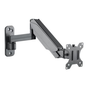 Manhattan TV & Monitor Mount, Wall, Spring Arm, 1 screen, Screen Sizes: 17-32", Black, VESA 75x75 to 100x100mm, Max 8kg, Height Adjustable Swivel Arm (3 pivots), Lifetime Warranty - Klammer - für LCD TV - Kunststoff, Aluminium, Stahl - Bildschirmgröße: 43