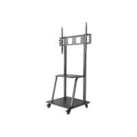 Manhattan TV & Monitor Mount, Trolley Stand, 1 screen, Screen Sizes: 37-100", Black, VESA 200x200 to 800x600mm, Max 150kg, LFD, Lifetime Warranty