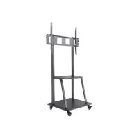 Manhattan TV & Monitor Mount, Trolley Stand, 1 screen, Screen Sizes: 37-100", Black, VESA 200x200 to 800x600mm, Max 150kg, LFD, Lifetime Warranty