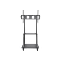 Manhattan TV & Monitor Mount, Trolley Stand, 1 screen, Screen Sizes: 37-100", Black, VESA 200x200 to 800x600mm, Max 150kg, LFD, Lifetime Warranty