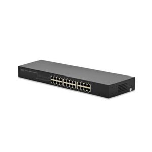 DIGITUS 24-Port Fast Ethernet Switch, 19 Zoll, Unmanaged