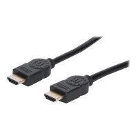 Manhattan HDMI Cable with Ethernet, 8K@60Hz (Ultra High Speed), 1m, Male to Male, Black, 4K@120Hz, Ultra HD 4k x 2k, Fully Shielded, Gold Plated Contacts, Lifetime Warranty, Polybag