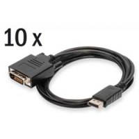 DIGITUS DisplayPort  DVI Adapter Cable, Pack of 10 pcs