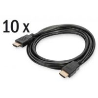 DIGITUS HDMI High Speed with Ethernet Connection Cable, Pack of 10 pcs