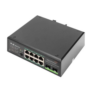 DIGITUS Industrieller 8-Port Gigabit PoE Switch,...