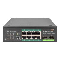 DIGITUS Industrieller 8-Port Gigabit PoE Switch, Unmanaged, 2 Uplinks