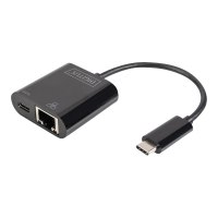 DIGITUS USB Type-C Gigabit Ethernet Adapter mit Power Delivery Unterstützung