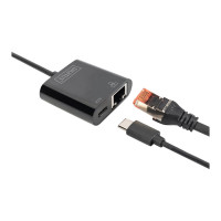 DIGITUS USB Type-C Gigabit Ethernet adapter with Power Delivery support