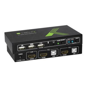 Techly 2x1 USB HDMI KVM Switch 4Kx2K - KVM-/Audio-Switch - 2 x KVM/Audio - 1 lokaler Benutzer - Desktop