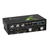 Techly 2x1 USB HDMI KVM Switch 4Kx2K - KVM-/Audio-Switch - 2 x KVM/Audio - 1 lokaler Benutzer - Desktop