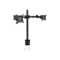 Techly Mounting kit (desk clamp mount, dual-screen mounting arm) for 2 LCD displays