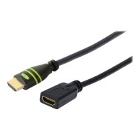 Techly Cavo Prolunga HDMI High Speed con Ethernet 4K 30Hz M/F 3,0 m - 3 m - HDMI tipo A (Standard) - HDMI tipo A (Standard) - Compatibilità 3D - 10 Gbit/s - Nero