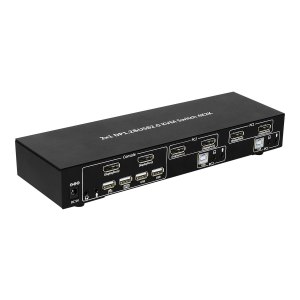 Techly 2-Port DisplayPort1.2 Dual-Monitor KVM Switch