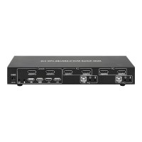 Techly 2-Port DisplayPort1.2 Dual-Monitor KVM Switch