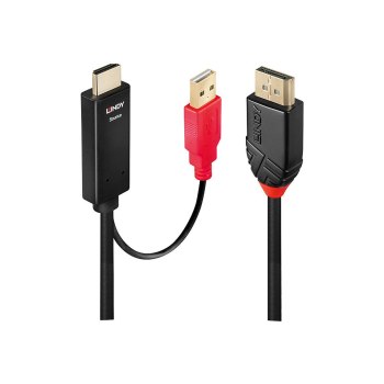 Lindy Video / audio cable - DisplayPort male to USB, HDMI male