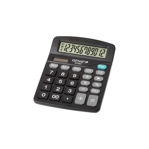 Genie 225 BD - Desktop - Einfacher Taschenrechner - 12 Ziffern - Display klappbar - Batterie/Solar - Schwarz